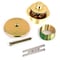 Watco 1.625 in. Overall Dia. x 16 Threads x 1.25 in. Lift-Turn Bath Stopper w-Bushing Trim, Brass 58190-PB - alternate 1